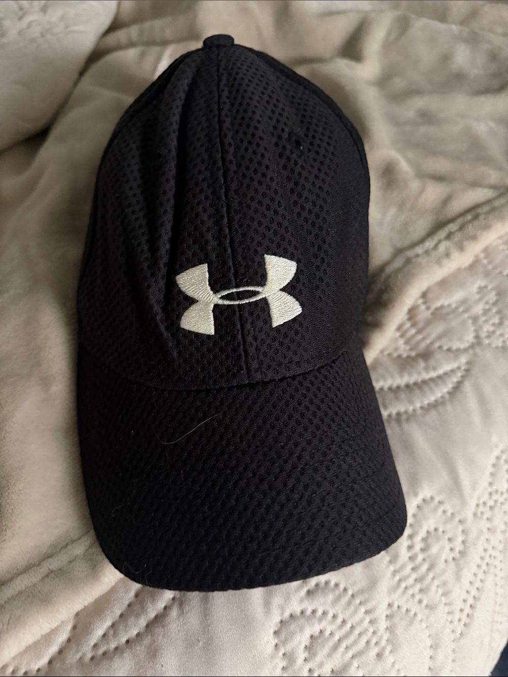 Under Armour Black Hat with White Logo